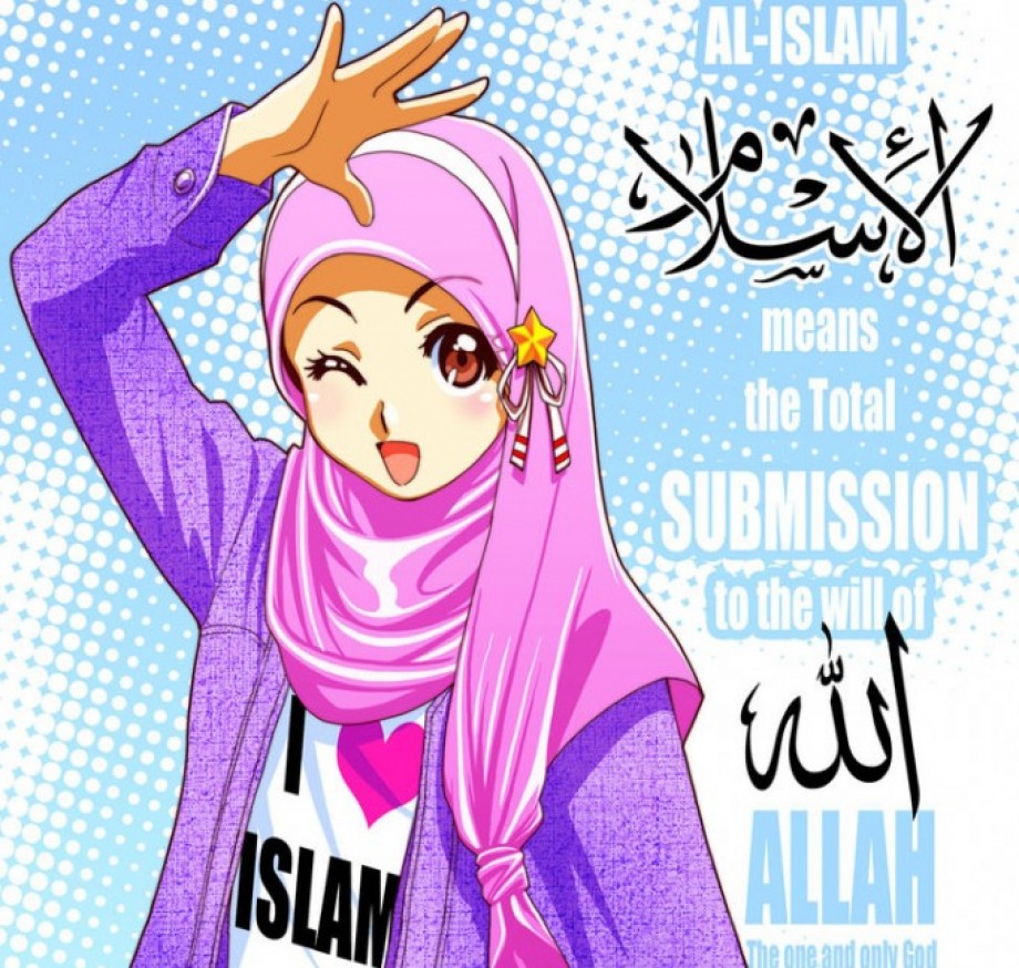Wallpaper kartun islami lucu